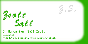 zsolt sall business card